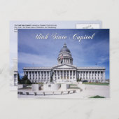 Utah State Capitol-gebouw, Salt Lake City Briefkaart (Voorkant / Achterkant)