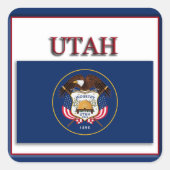 Utah State Flag Design Sticker (Voorkant)