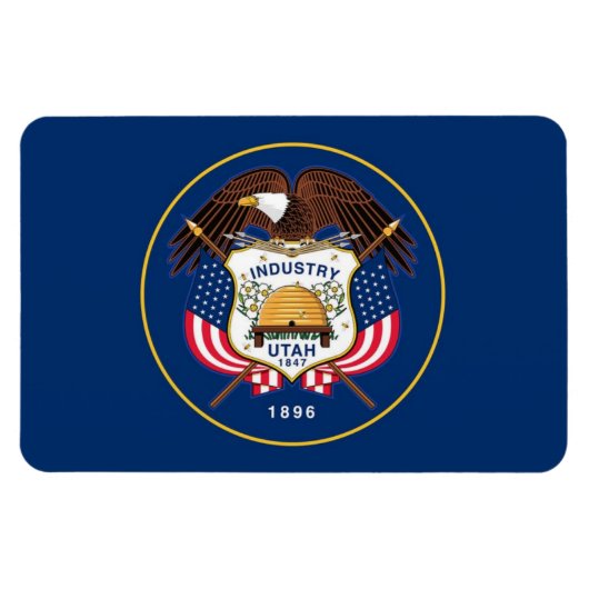 Utah State flag Magneet (Horizontaal)