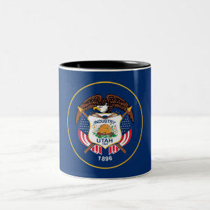 Utah State Flag Two-Tone Coffee Mok
