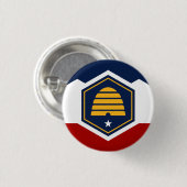Utah State Flag Verenigde Staten Ronde Button 3,2 Cm (Voorkant /achterkant)
