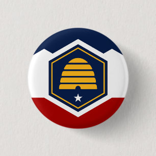 Utah State Flag Verenigde Staten Ronde Button 3,2 Cm