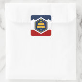 Utah State Flag Verenigde Staten Vierkante Sticker (Tas)