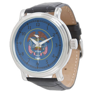 Utah State Flag Watch Ontwerp Horloge