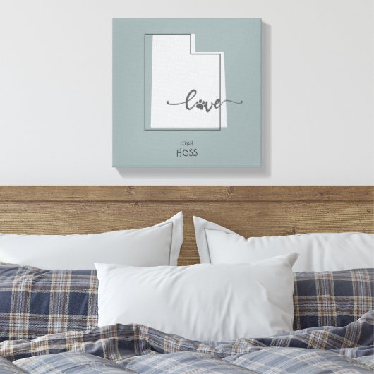 Utah State Hondenliefhebber Canvas (Insitu (Slaapkamer))