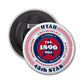 Utah State Information Circle Button Flesopener (Voorkant)