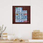 Utah State License Bord Map Poster (Keuken)