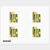Utah State Name Word Art Yellow Rechthoekige Sticker (Vel)