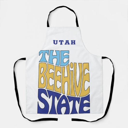 Utah State Nickname Word Art Schort (Voorkant)