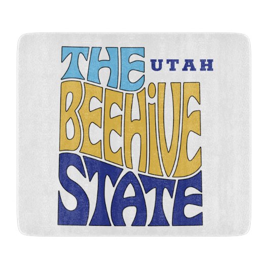 Utah State Nickname Word ArtCutting Board Snijplank (Voorkant)