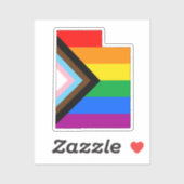 Utah State Pride LGBTQ Progress Pride Sticker (Vel)