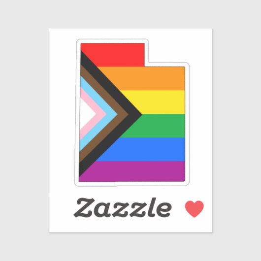 Utah State Pride LGBTQ Progress Pride Sticker (Vel)
