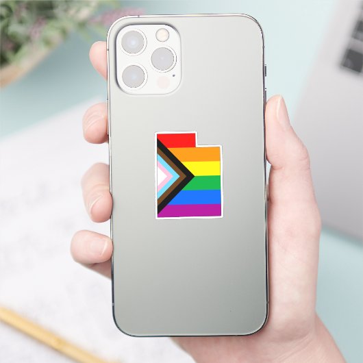 Utah State Pride LGBTQ Progress Pride Sticker (Telefoon)
