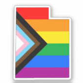 Utah State Pride LGBTQ Progress Pride Sticker (Voorkant)