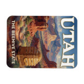 Utah State Pride 🏜️ Rode Felswoestijnformaties Magneet (Horizontaal)