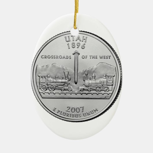 Utah State Quarter Keramisch Ornament (Voorkant)