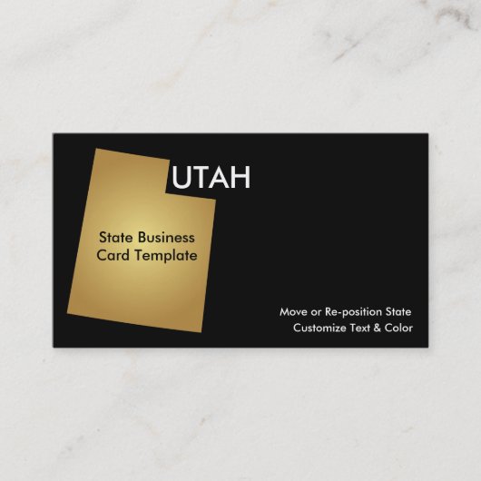 Utah State Visitekaartje Metallic Gold (Voorkant)