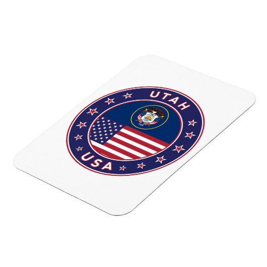 Utah-sticker, telefoonbehuizing, canvas tas, wandk magneet (Linkerzijde)