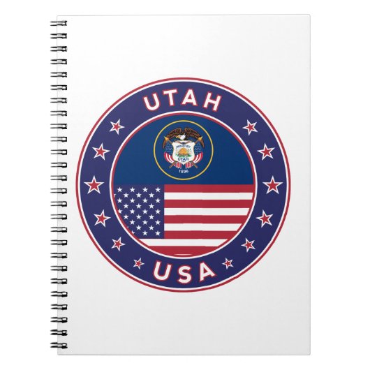 Utah-sticker, telefoonbehuizing, canvas tas, wandk notitieboek (Voorkant)