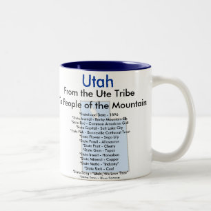 Utah Symbols & Map Tweekleurige Koffiemok