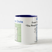 Utah Symbols & Map Tweekleurige Koffiemok (Center)