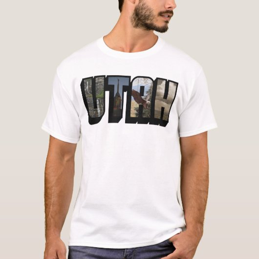 UTAH T-shirt met grote letters (Voorkant)