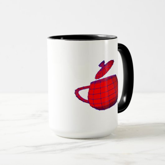 Utah Teapot Mok (één zijafdruk) (Voorkant rechts)