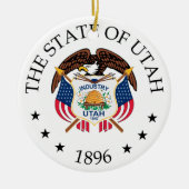 Utah-teken Keramisch Ornament (Voorkant)