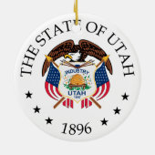 Utah-teken Keramisch Ornament (Achterkant)