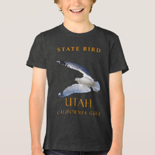 Utah Territory Bird De Californische meeuw Tri-Blend Shirt