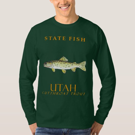 Utah Territory Fish Bonneville Cutthroat Forel T-shirt (Voorkant)