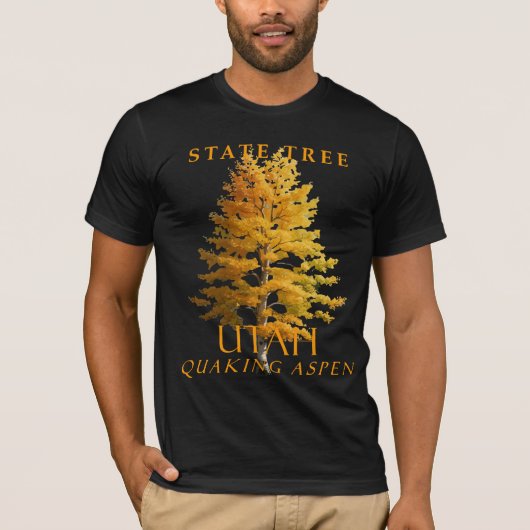 Utah Territory Tree en het Quaking Aspen T-shirt (Voorkant)