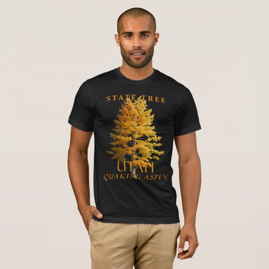 Utah Territory Tree en het Quaking Aspen T-shirt (Voorkant volledig)