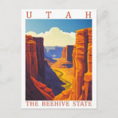 Utah the Beehive State USA Travel Place Briefkaart (Voorkant)