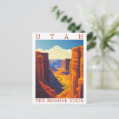 Utah the Beehive State USA Travel Place Briefkaart (Staand voorkant)