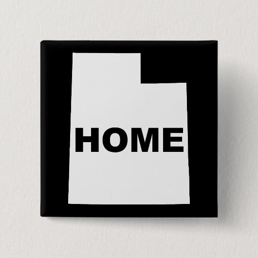 Utah Thuis Weg Van Staat Vierkante Button 5,1 Cm (Voorkant)