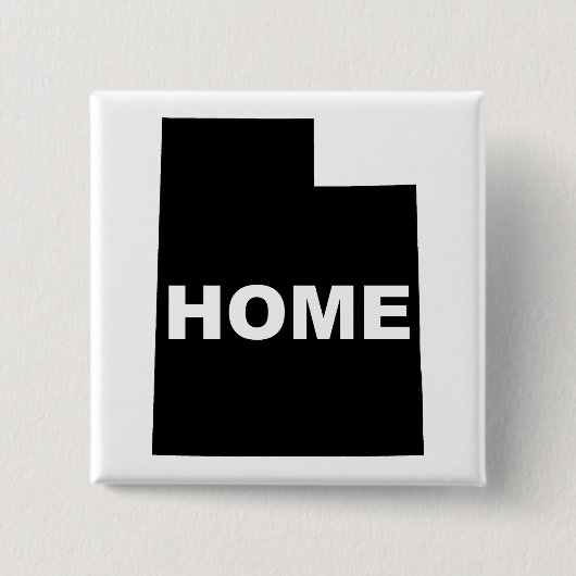 Utah Thuis Weg Van Staat Vierkante Button 5,1 Cm (Voorkant)