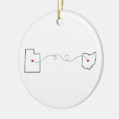 Utah to Ohio - Heart2Heart Ornament (Links)