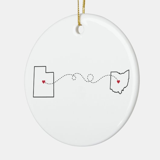 Utah to Ohio - Heart2Heart Ornament (Links)