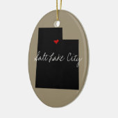 Utah Town Keramisch Ornament (Links)