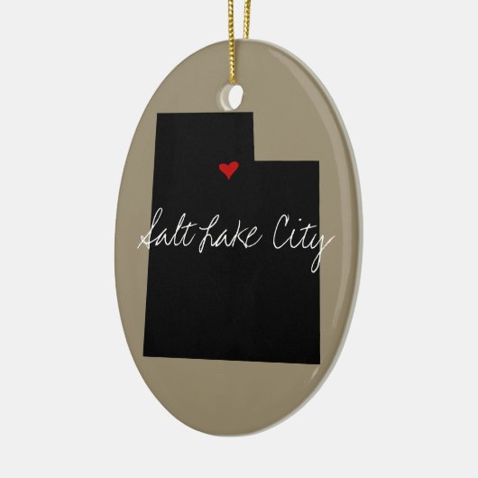 Utah Town Keramisch Ornament (Links)