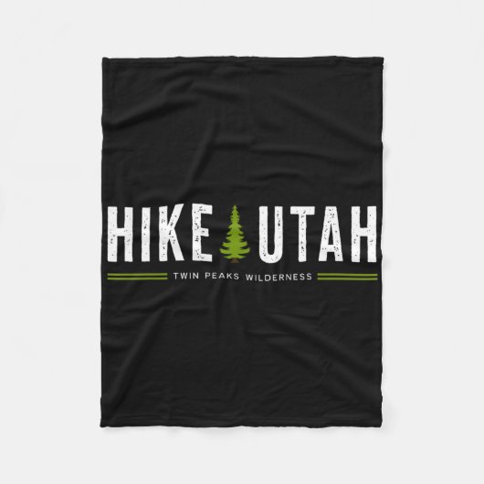Utah Twin Peaks Wilderness Hike Tree Retro Graphic Fleece Deken (Voorkant)