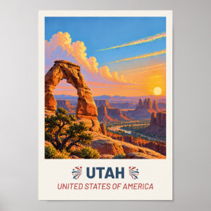Utah USA – Oude Reisposter Poster