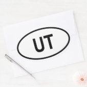 Utah "UT" Ovale Sticker (Envelop)