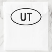Utah "UT" Ovale Sticker (Tas)