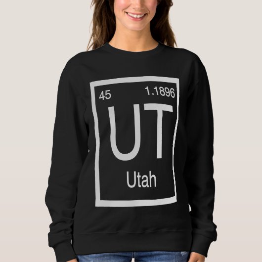 Utah UT Periodic Table Home State Birth Place Prid Trui (Voorkant)