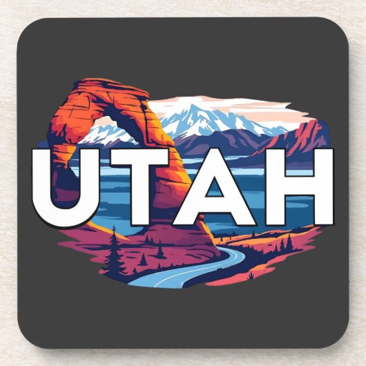Utah Verenigde Staten Bier Onderzetter (Voorkant)