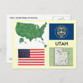 Utah, Verenigde Staten Briefkaart (Voorkant / Achterkant)