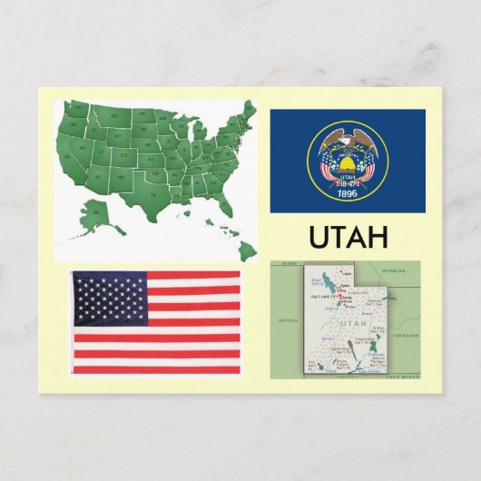 Utah, Verenigde Staten Briefkaart (Voorkant)