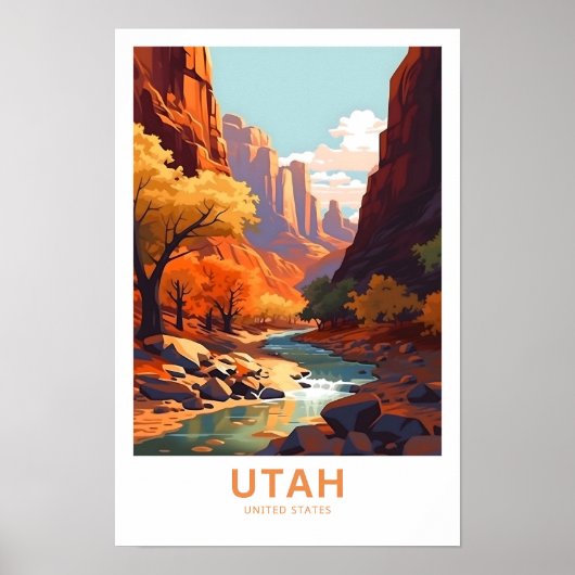 Utah Verenigde Staten Travel Print (Voorkant)